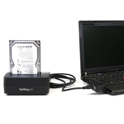 StarTech.com Single Bay USB 3.0 naar SATA HDD Docking Station, USB 3.0 (5 Gbps) Hard Drive Dock, Externe 2.5/3.5" SATA I/II/III HDD/SSD Dock Station, Hot-Swap Hard Drive Bay, Top-Loading-3