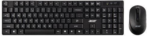 Acer Combo Set - Wireless Keyboard+mouse toetsenbord Inclusief muis Thuis/Werk USB Zwart, Grijs