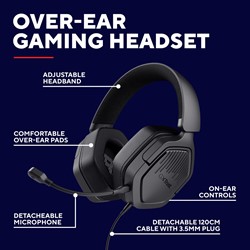 Trust GXT492 Carus Headset Bedraad Hoofdband Gamen Zwart