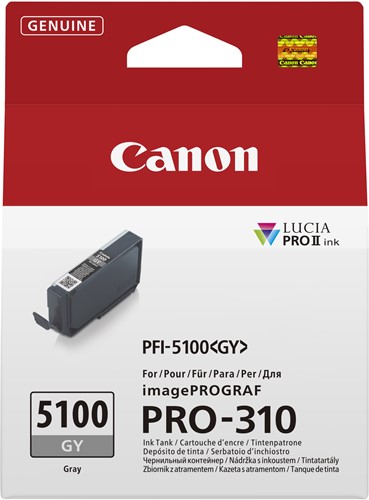 Canon PFI-5100 GY inktcartridge 1 stuk(s) Origineel Grijs