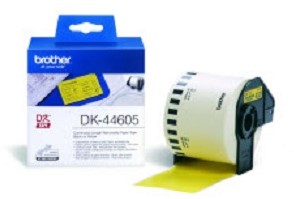 Brother DK-44605 Continuous Removable Yellow Paper Tape (62mm) Geel