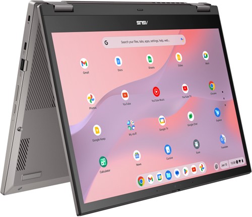 ASUS Chromebook CX34 Flip CB3401FBA-LZ0187 i5-1235U 35,6 cm (14") Touchscreen WUXGA Intel® Core™ i5 16 GB LPDDR4x-SDRAM 256 GB SSD Wi-Fi 6E (802.11ax) ChromeOS Grijs