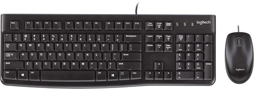 Logitech Desktop MK120 toetsenbord Inclusief muis USB QWERTY Engels Zwart