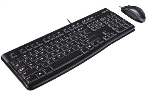 Logitech Desktop MK120 toetsenbord Inclusief muis USB QWERTY US Int'l Zwart