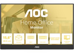 AOC 16T20E2 Draagbare televisie en monitoor Draagbare monitor Zwart 39,6 cm (15.6") LED 1920 x 1080 Pixels