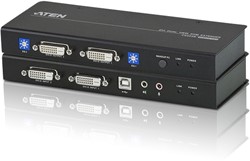 ATEN USB DVI Dubbelvoudige Weergave Cat 5 KVM Verlenger (1024 x 768@60m)