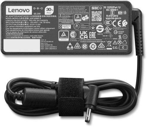Lenovo 4X21K07722 netvoeding & inverter Binnen 65 W Zwart