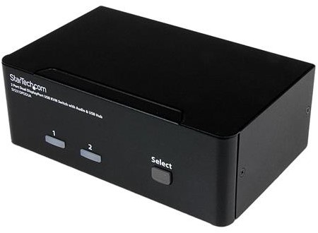 StarTech.com 2-poort Dubbele DisplayPort USB KVM-switch met Audio en USB 2.0-hub