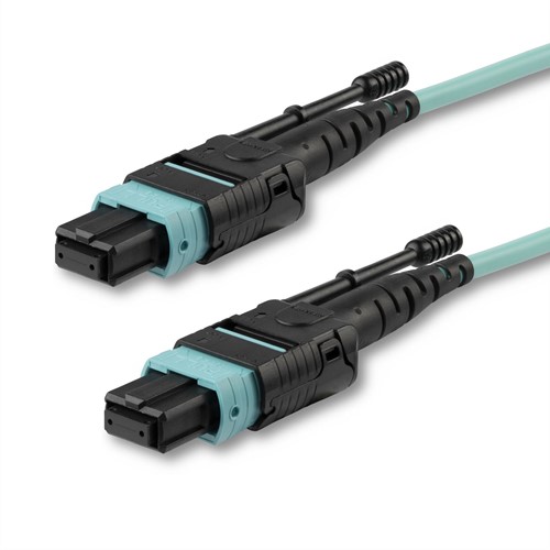 StarTech.com 1m MTP(F)/PC naar MTP(F)/PC OM3 Multimode Glasvezel Netwerkkabel, 12F Type-A, OFNP, 50/125µm LOMMF, 40G Netwerken, Low Insertion Loss, MPO Fiber Patch Kabel