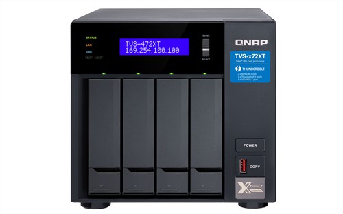 QNAP TVS-472XT NAS Tower Ethernet LAN Zwart