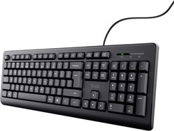Trust 24639 toetsenbord Kantoor USB Nee Amerikaans Engels Zwart