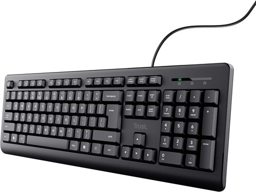 Trust 24639 toetsenbord Kantoor USB Nee Amerikaans Engels Zwart