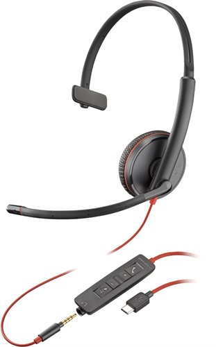 POLY Blackwire C3215 mono headset + draagtas (bulk)-2