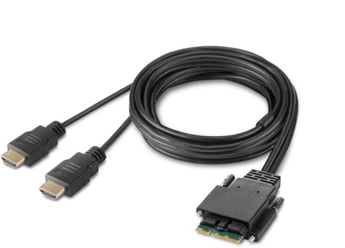 Belkin F1DN2MOD-CC-H03 toetsenbord-video-muis (kvm) kabel Zwart 0,9 m