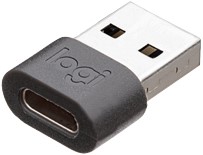Logitech 989-000982 tussenstuk voor kabels USB C USB A Grafiet