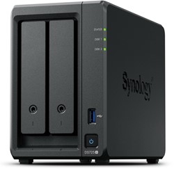 Synology DiskStation DS725+ data-opslag-server NAS Ryzen Embedded R1600 4 GB DDR4 0 TB Zwart