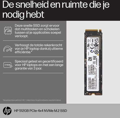 HP 512GB PCIe-4x4 NVMe M.2 SSD PCI Express 4.0-3