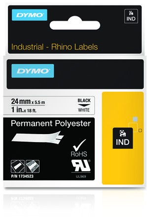 DYMO 1734523 labelprinter-tape Zwart op wit