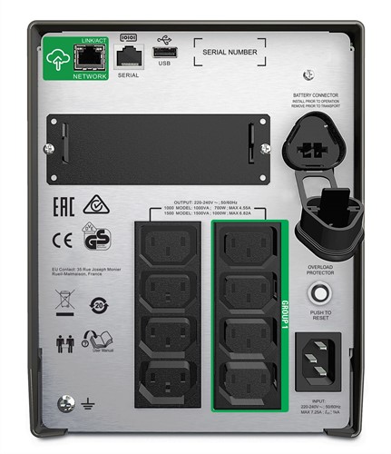 APC Smart-UPS SMT1500IC Noodstroomvoeding - 8x C13, USB, SmartConnect, 1500VA-2