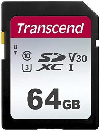 Transcend TS64GSDC300S flashgeheugen 64 GB SDXC NAND Klasse 10