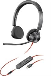 POLY Blackwire 3325 Stereo USB-C/A Headset + 3,5 mm plug + USB-C adapter