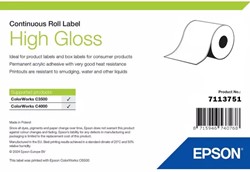 Epson High Gloss Label - Continuous Roll: 102mm x 33m