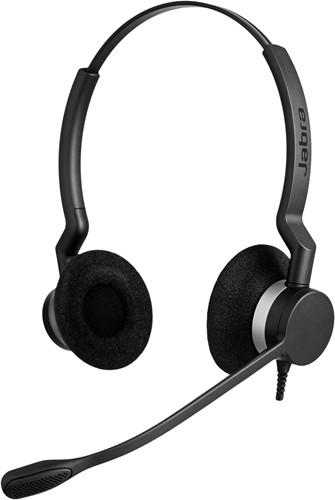 Jabra Biz 2300 Duo Headset Bedraad Hoofdband Kantoor/callcenter USB Type-C Bluetooth Zwart