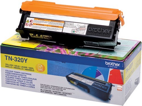 Brother TN-320Y tonercartridge 1 stuk(s) Origineel Geel