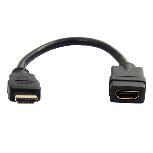 StarTech.com 15cm HDMI Extender Kabel, Short HDMI Kabel Male naar Female, 4K HDMI Uitbreidingskabel, 4K 30Hz UHD HDMI Port Saver M/F, High Speed HDMI 1.4, 28AWG - HDMI Dongle Extension