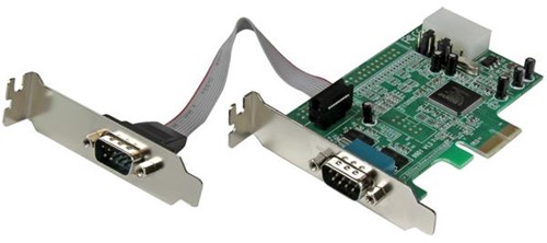 StarTech.com 2-poort Low Profile Native RS232 PCI Express Seriële Kaart met 16550 UART