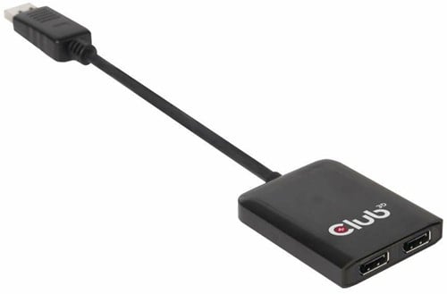 CLUB3D Multi Stream Transport Hub DisplayPort 1.2 Dual Monitor