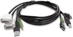 StarTech.com SK2DVI2HDMMKVM06-TAA toetsenbord-video-muis (kvm) kabel Zwart 1,8 m