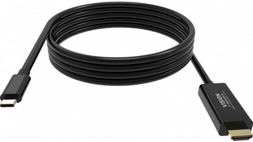 Vision TC 2MUSBCDP8K/BL DisplayPort kabel 2 m USB Type-C Zwart