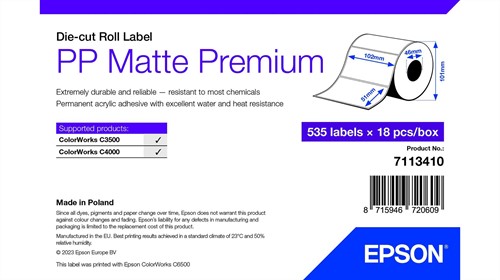 Epson 7113410 printeretiket Wit Zelfklevend printerlabel