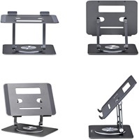 StarTech.com Draaibare Laptopstandaard, 360 Roterende Laptophouder voor Computer, Verhoogd plateau met Verstelbare Kanteling, Max 5kg, Aluminium-3