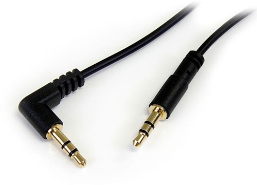 StarTech.com 1,8 m slanke 3.5mm naar rechtsgehoekte stereo audio kabel M/M