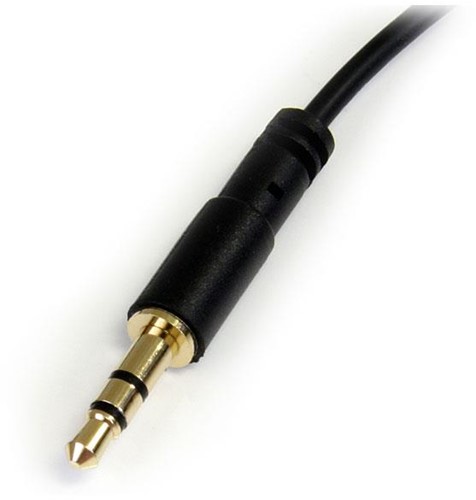 StarTech.com 1,8 m slanke 3.5mm naar rechtsgehoekte stereo audio kabel M/M-3