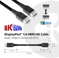 CLUB3D DisplayPort 1.4 HBR3 8K Kabel M/M 5 meter-3
