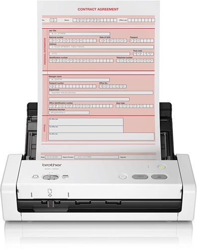 Brother ADS-1200 scanner ADF-scanner 600 x 600 DPI A4 Zwart, Wit