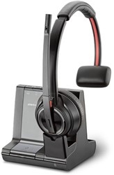 POLY W8210-M, MSFT Headset Draadloos Hoofdband Kantoor/callcenter Bluetooth Zwart