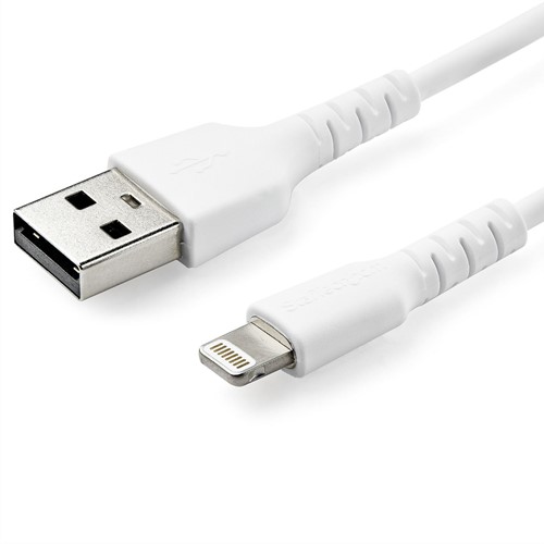 StarTech.com Premium USB-A naar Lightning Kabel 2m Wit - USB Type A naar Lightning Charge & Sync Oplaadkabel - Verstevigd met Aramide Vezels - Apple MFi Gecertificeerd - iPad Air iPhone 12