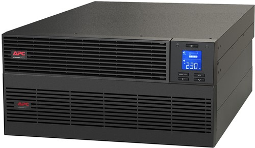 APC Easy-UPS On-Line 6000VA Noodstroomvoeding - Hardwire 1 fase uitgang, USB, Zonder railkit, Extendable runtime