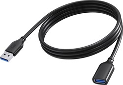 Vision TC 2MUSB3.0EXT/BL USB-kabel USB 3.2 Gen 1 (3.1 Gen 1) 2 m USB A Zwart