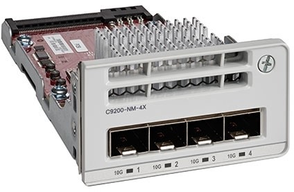 Cisco C9200-NM-4X= network switch module 10 Gigabit Ethernet, Gigabit Ethernet