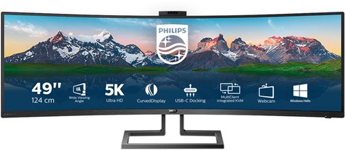 Philips P Line 499P9H/01 computer monitor 124 cm (48.8") 5120 x 1440 Pixels UltraWide Dual Quad HD LCD Zwart