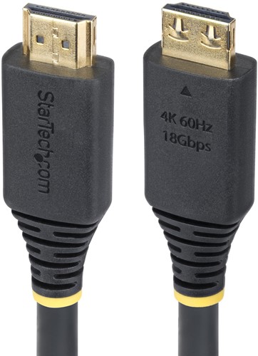 StarTech.com 5m High Speed HDMI Kabel met Grip Connectors, 4K 60Hz/1440p 144Hz, HDR10/HDCP 2.2/ARC, 18Gbps, UHD HDMI Kabel voor TV/Monitor/Display, TPE Mantel
