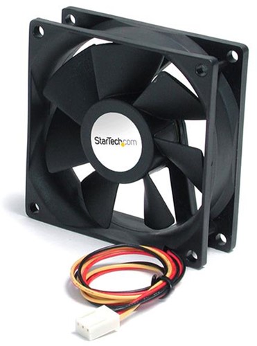 StarTech.com High Air Flow 9.25 cm Dual Ball Bearing Case Fan with TX3 Connector Computer behuizing Ventilator Zwart