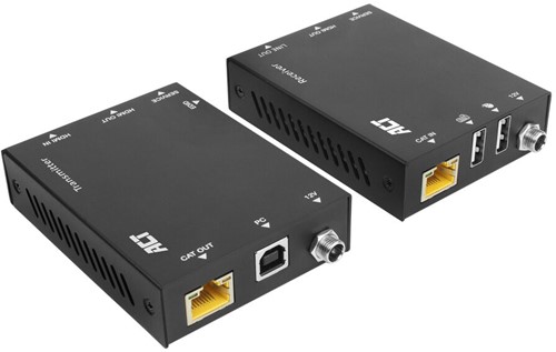 ACT 4K HDMI 2.0 KVM extender set over CAT6A, tot 70 meter