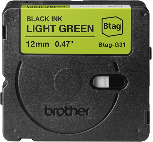 Brother BTAG-G31 labelprinter-tape Zwart op groen