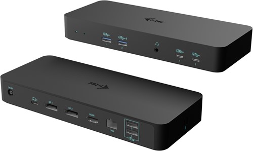 i-tec C31INTGTRI4KDOCPDUK laptop dock & poortreplicator Bedraad USB 3.2 Gen 1 (3.1 Gen 1) Type-C Zwart
